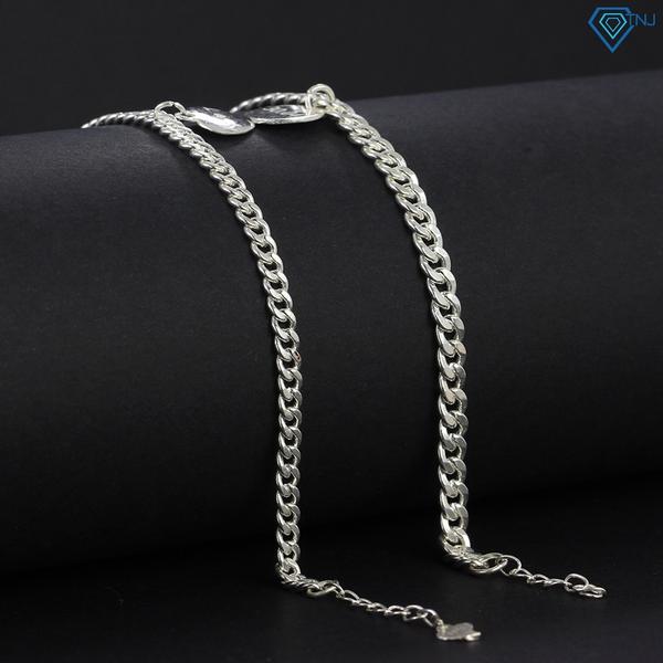 ĐT28 - Lắc tay đôi họng xích trơn khắc tên theo yêu cầu