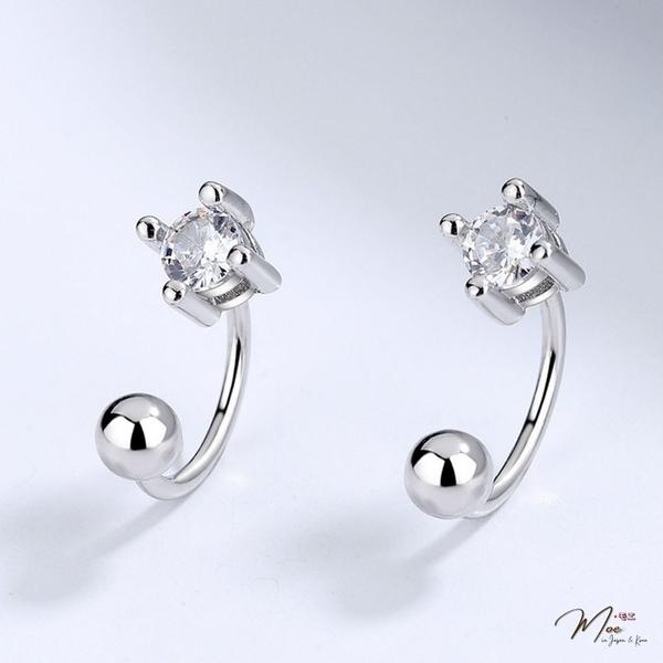 K181 - Khuyên tai móc ren bi đá nhỏ