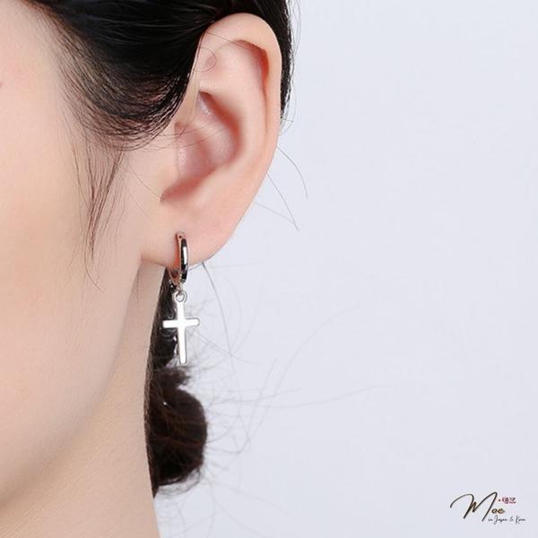 K219 - Khuyên tai bấm thánh giá đơn