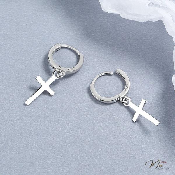 K219 - Khuyên tai bấm thánh giá đơn