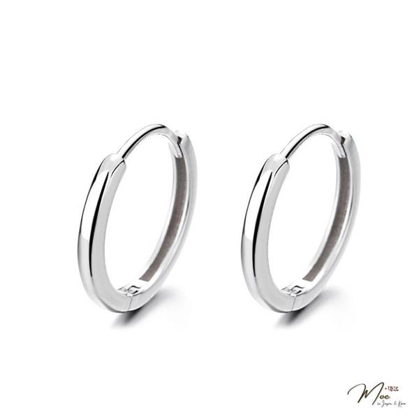 K215 - Khuyên tai bấm trơn size đại unisex