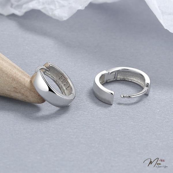 K216 - Khuyên tai bấm bản to viền nhám