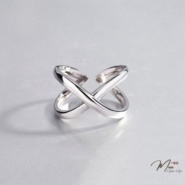 N121 - Nhẫn chữ X trơn cá tính freesize