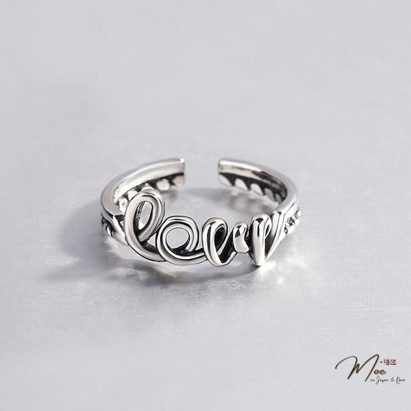 N131 - Nhẫn love sơn đen freesize