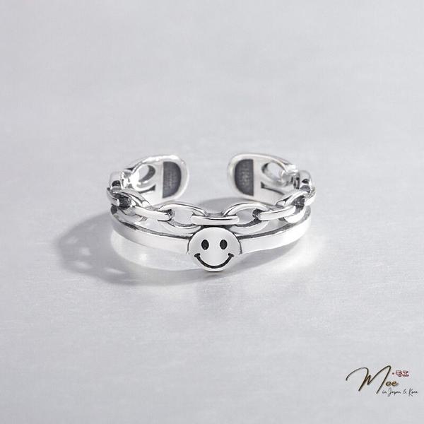 N129 - Nhẫn mặt cười họng xích sơn đen