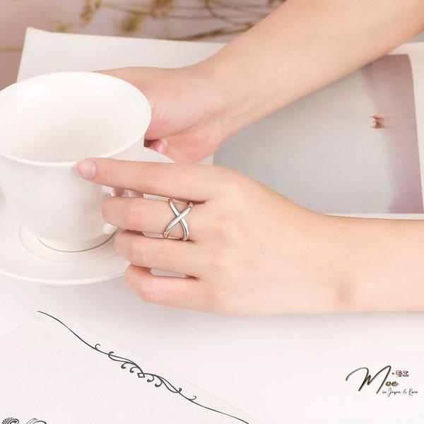 N121 - Nhẫn chữ X trơn cá tính freesize