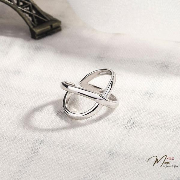 N121 - Nhẫn chữ X trơn cá tính freesize