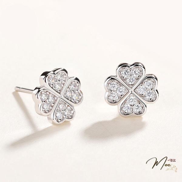 K59 - Khuyên tai Cỏ 4 lá trái tim