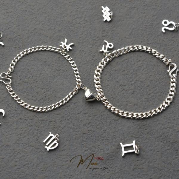 ĐT31 - Lắc tay đôi họng xích nam châm cung hoàng đạo