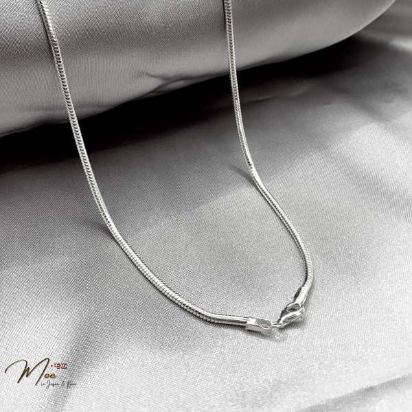 DN13 - Dây chuyền nam lụa bạc dây trơn mảnh (5 chỉ/9 chỉ)