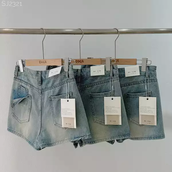 Quần short jean nữ xòe quần bò giả váy nữ dáng chữ a full size siêu xinh