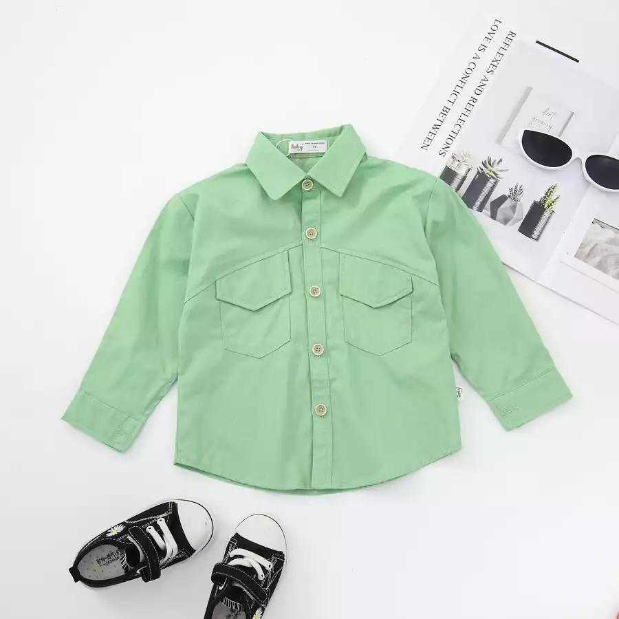 Áo sơ mi dài tay túi ốp chéo