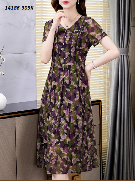 14186-Đầm suông A viền ren kết nút họa tiết lập thể (voan,lót)_thumbnail_0