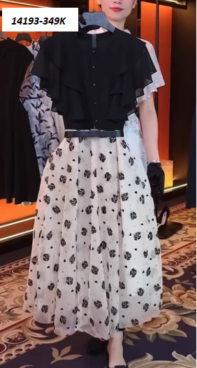 14193-Đầm xòe tay tiên xếp tầng phối tà váy in hoa hồng( voan, lót)_thumbnail_1