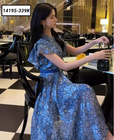 14195-Đầm dài in hoa tay bèo cổ trụ kết nút_thumbnail_2