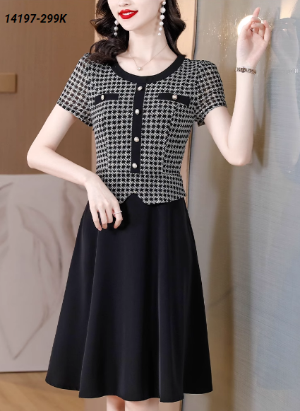 14197-Đầm suông peplum hoa sọc kết nút (thun lụa)_thumbnail_3