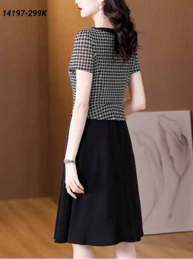 14197-Đầm suông peplum hoa sọc kết nút (thun lụa)_thumbnail_2