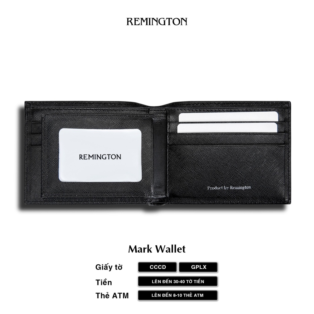 Ví nam mini Remington - Mark Wallet miễn phí in 3 ảnh và tặng kèm hộp, túi giấy làm quà tặng cho người yêu hoặc bố_thumbnail_1