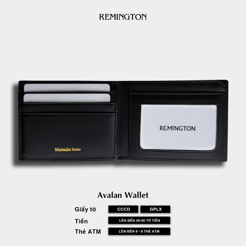 Ví nam mini Remingtonn  Avalan Wallet được làm từ da bò mastrotto cao cấp, fullbox phù hợp làm quà tặng cho người yêu_thumbnail_1