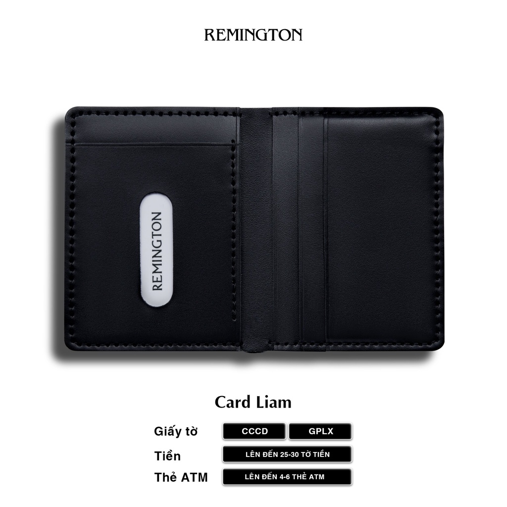 Ví nam đứng cao cấp Remington - Card Liam làm từ da bò mastroto thiết kế tối giản, phù hợp làm quà tặng cho người thân_thumbnail_1