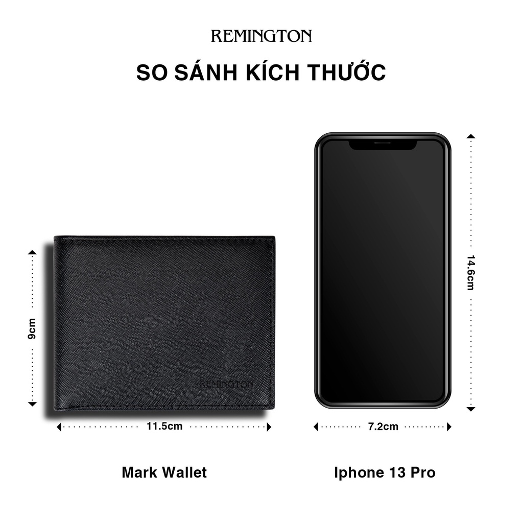 Ví nam mini Remington - Mark Wallet miễn phí in 3 ảnh và tặng kèm hộp, túi giấy làm quà tặng cho người yêu hoặc bố_thumbnail_2