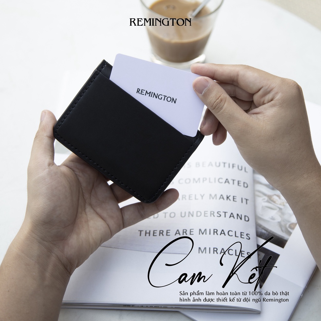 Ví nam mini nhỏ gọn CARD GAVIL thiết kế ngăn gợn sóng chất liệu da nappa thượng hạng thương hiệu REMINGTON_thumbnail_7