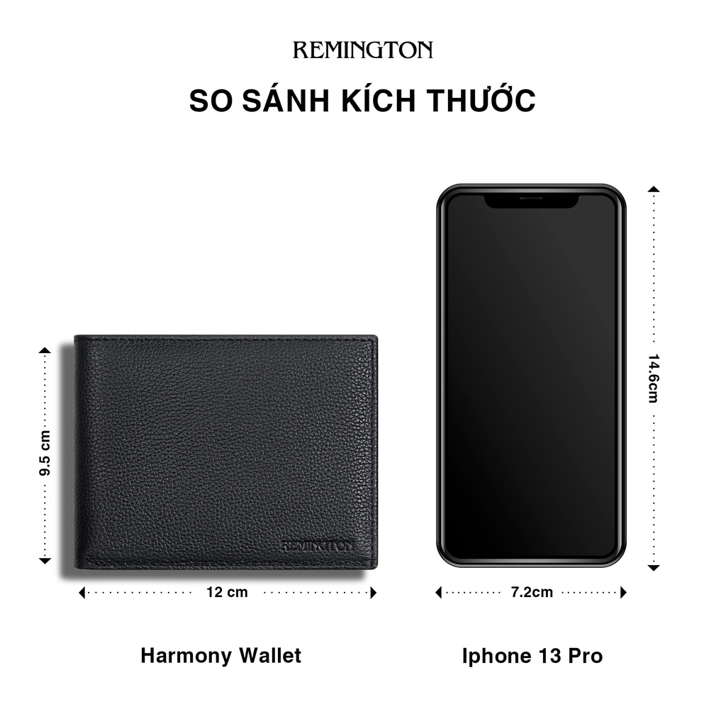 Ví nam mini Remington - Harmony Wallet miễn phí in 3 ảnh và tặng kèm hộp, túi giấy làm quà tặng cho người yêu hoặc bố_thumbnail_2