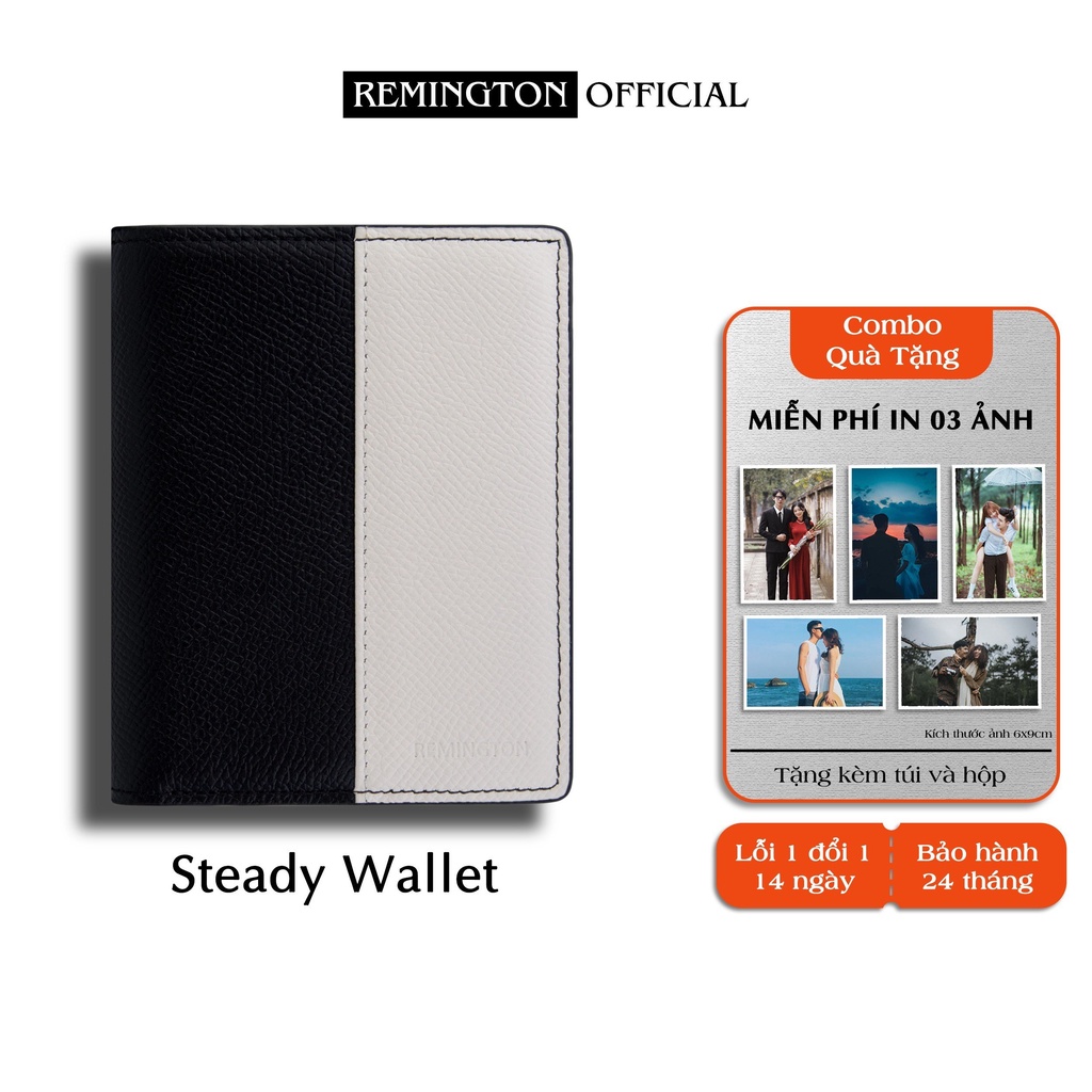 Ví nam cao cấp Remington - Steady Wallet miễn phí in 3 ảnh, tặng kèm hộp và túi làm quà tặng cho người yêu hoặc bố