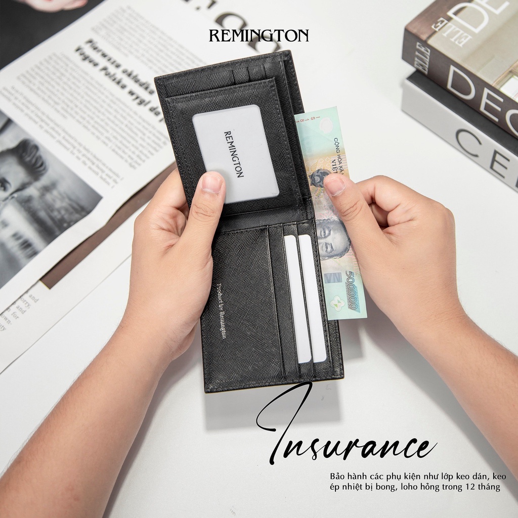 Ví nam mini Remington - Mark Wallet miễn phí in 3 ảnh và tặng kèm hộp, túi giấy làm quà tặng cho người yêu hoặc bố_thumbnail_7