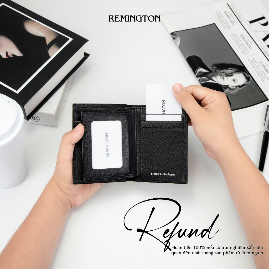 Ví nam Cao cấp Remington - Mark Wallet miễn phí in 3 ảnh và tặng kèm hộp, túi giấy làm quà tặng cho người yêu hoặc bố_thumbnail_6
