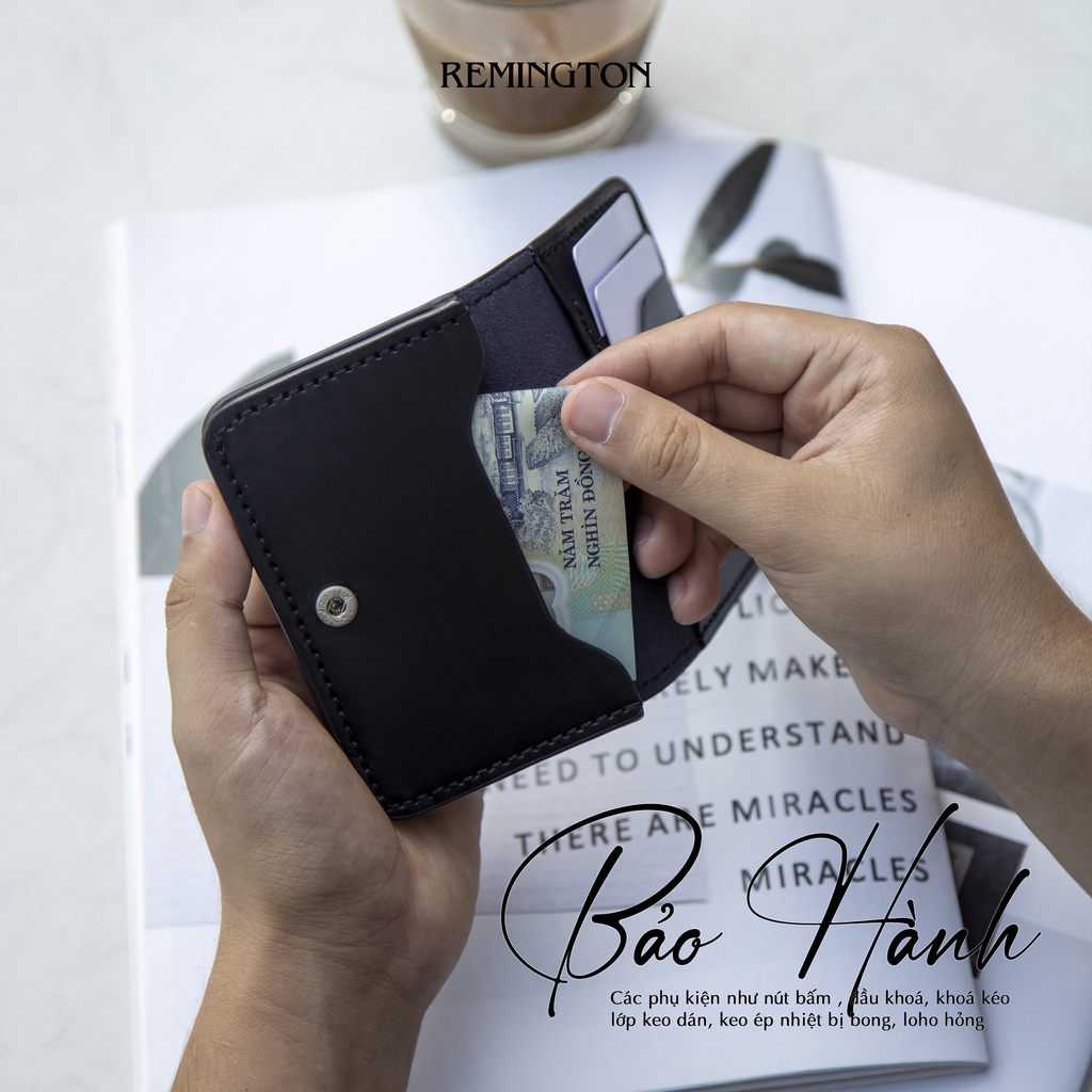 Ví nam mini nhỏ gọn CARD GAVIL thiết kế ngăn gợn sóng chất liệu da nappa thượng hạng thương hiệu REMINGTON_thumbnail_6