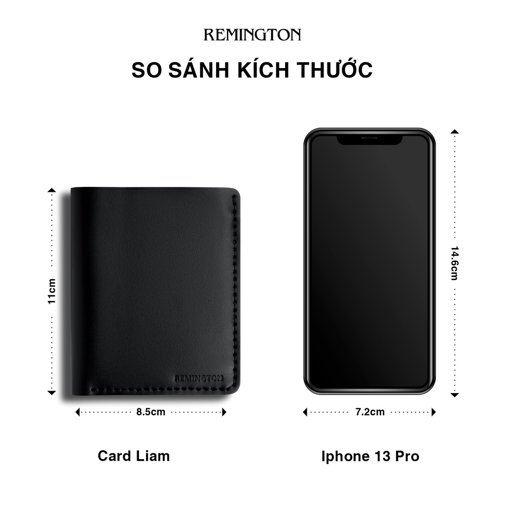 Ví nam đứng cao cấp Remington - Card Liam làm từ da bò mastroto thiết kế tối giản, phù hợp làm quà tặng cho người thân_thumbnail_2