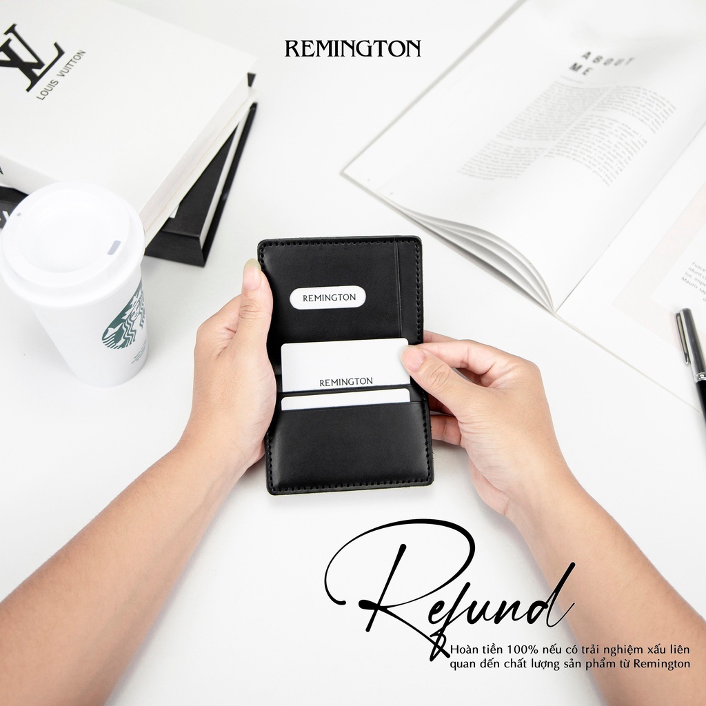 Ví nam đứng cao cấp Remington - Card Liam làm từ da bò mastroto thiết kế tối giản, phù hợp làm quà tặng cho người thân_thumbnail_6