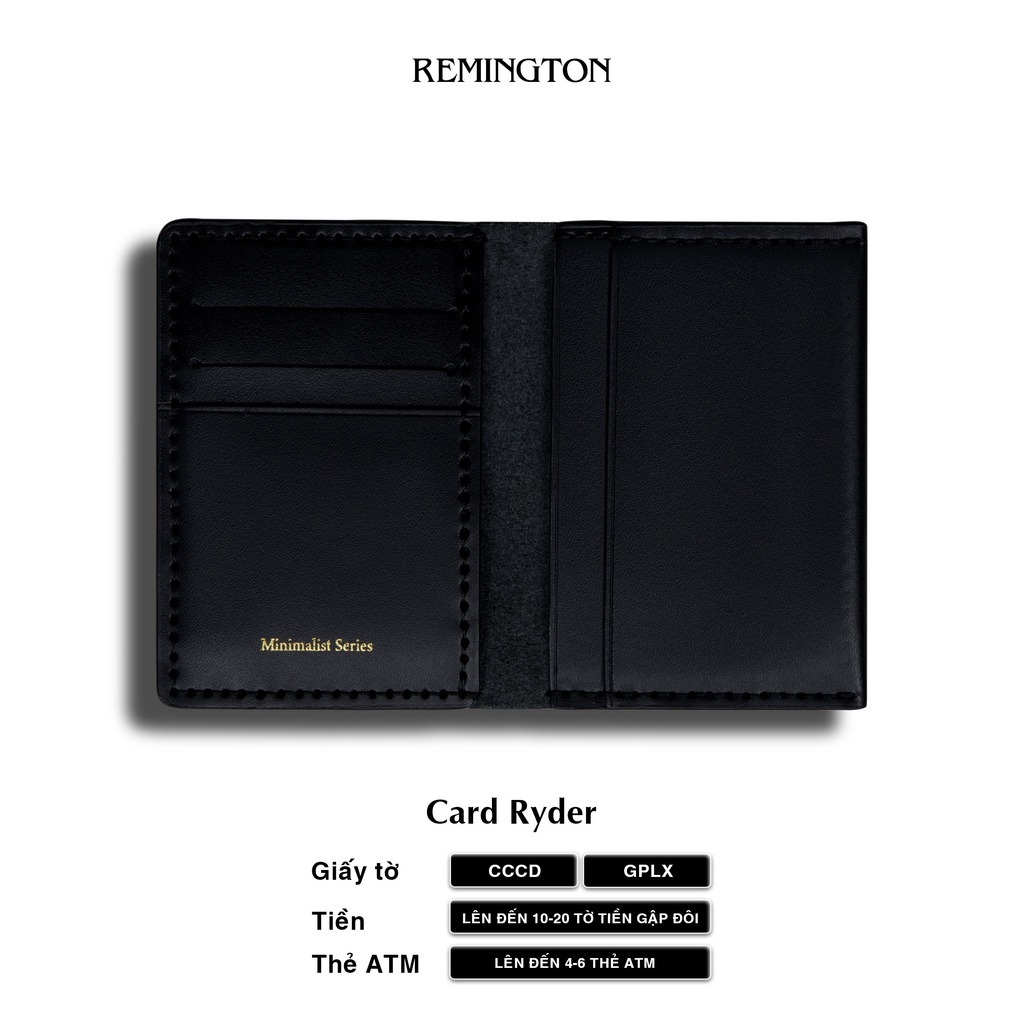 Ví nam mini nhỏ gọn CARD RYDER thiết kế tối giản da bò nappa cao cấp thương hiệu REMINGTON_thumbnail_1