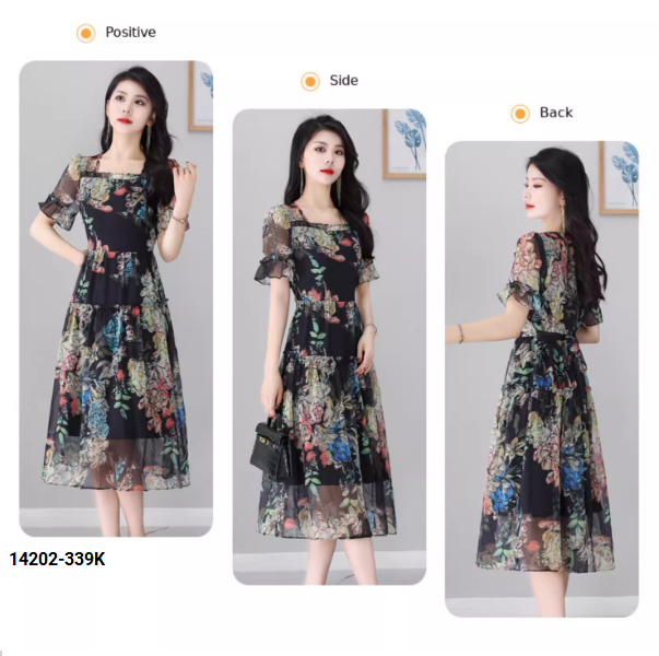 14202-Đầm voan hoa cổ vuông nhấn viền tầng (voan, lót)_thumbnail_2