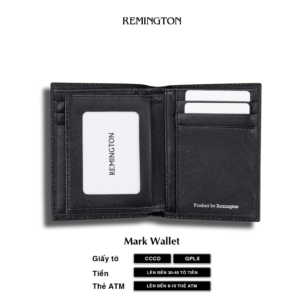 Ví nam Cao cấp Remington - Mark Wallet miễn phí in 3 ảnh và tặng kèm hộp, túi giấy làm quà tặng cho người yêu hoặc bố_thumbnail_1