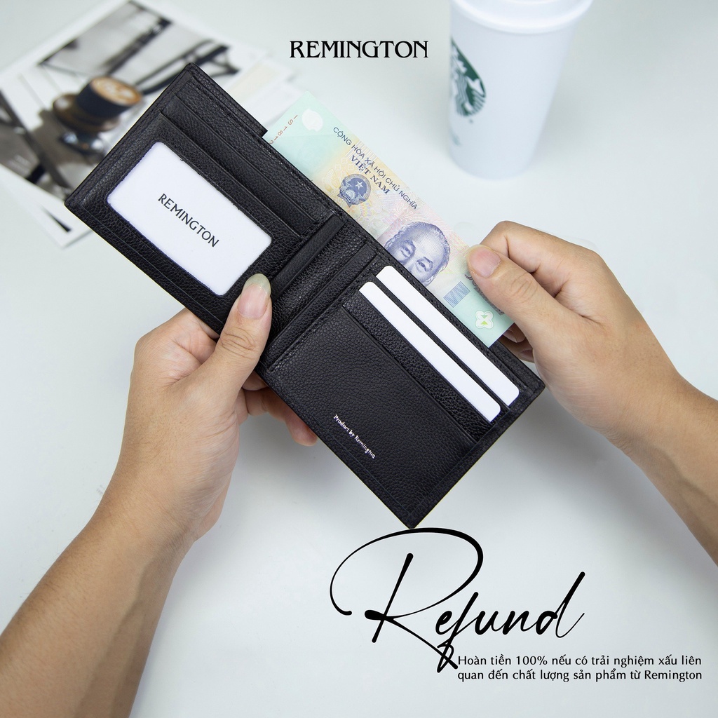 Ví nam mini Remington - Harmony Wallet miễn phí in 3 ảnh và tặng kèm hộp, túi giấy làm quà tặng cho người yêu hoặc bố_thumbnail_5