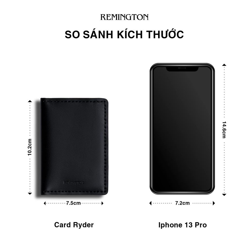 Ví nam mini nhỏ gọn CARD RYDER thiết kế tối giản da bò nappa cao cấp thương hiệu REMINGTON_thumbnail_2