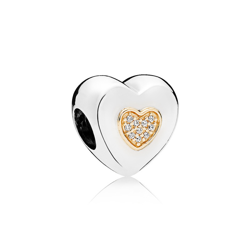 CL108 - Charm lẻ tim đá vàng