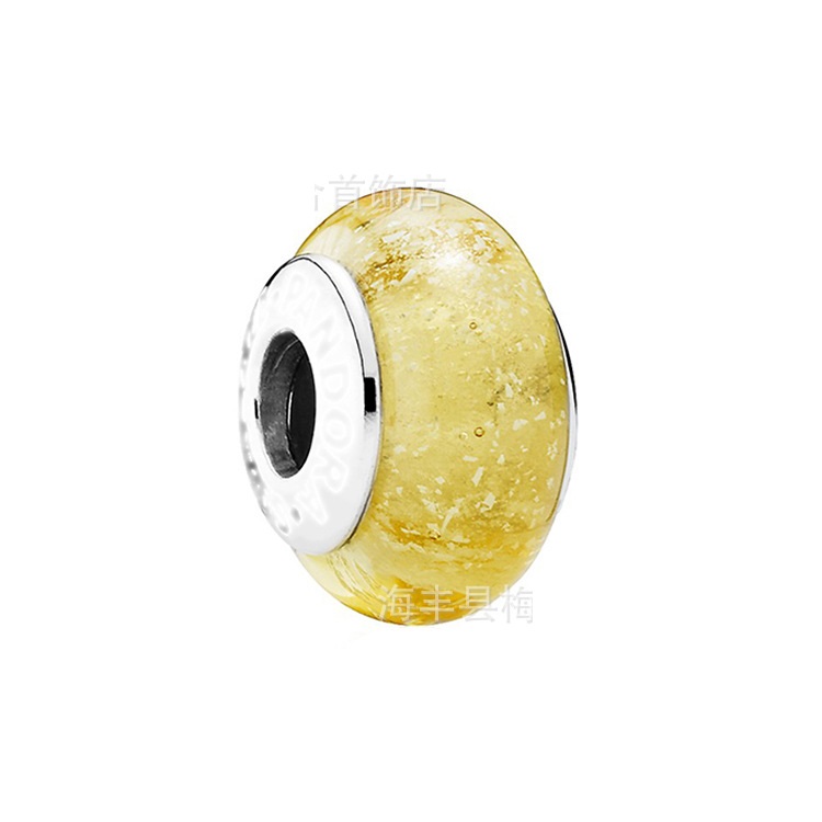 CG14 - Charm glass nhũ vàng