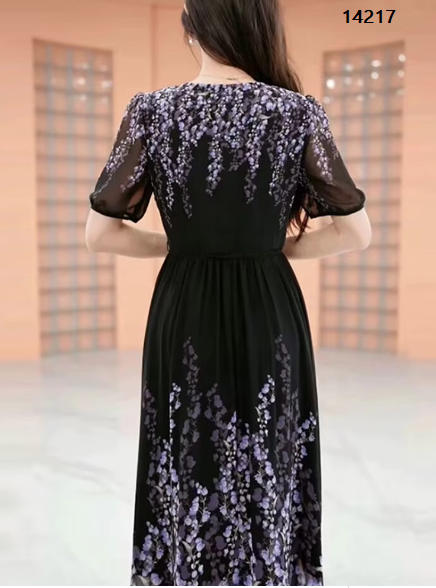 14217-Đầm voan cổ tim kết nít in hoa leo tím (voan, lót)_thumbnail_2