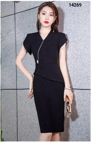 14269-Đầm body kiểu peplum viền cách điệu ( thun kim tuyến)_thumbnail_3