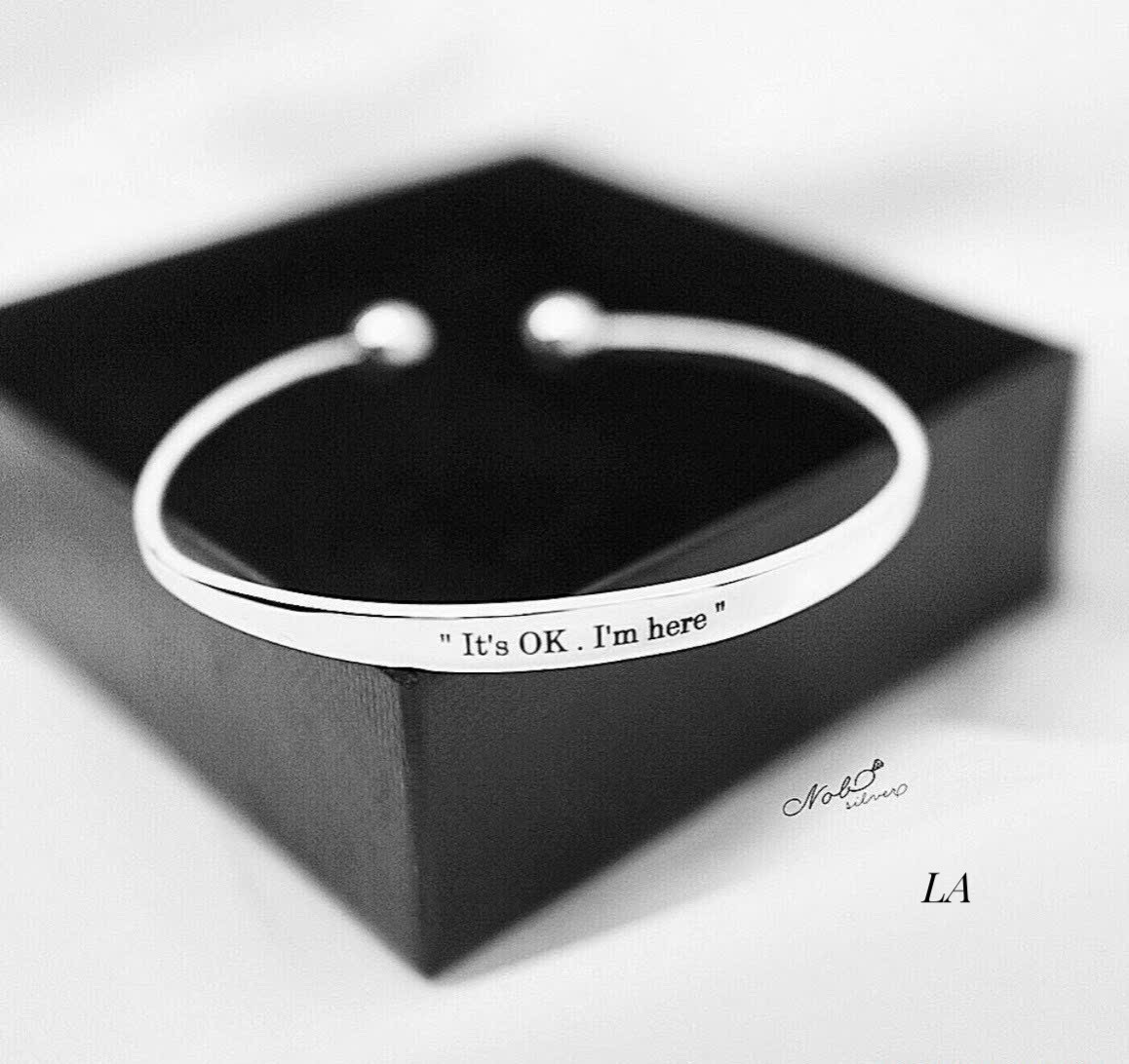 B62 - Lắc tay cho bé vòng cua khắc tên theo yêu cầu