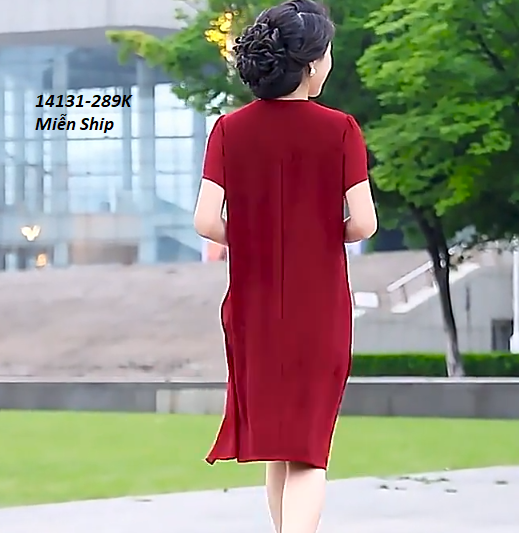 14131-Đầm suông vạt xẻ in hoa cổ tròn (voan , lót thun)FREESHIP_thumbnail_1