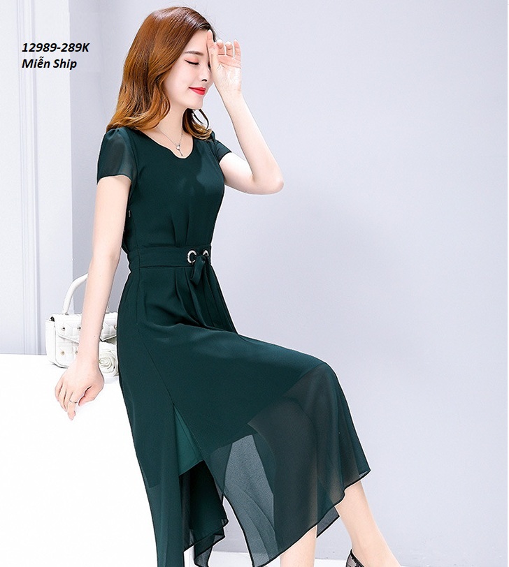 12989-Đầm xòe dự tiệc LyLy kèm  thắt eo (voan , lót)FREESHIP_thumbnail_2