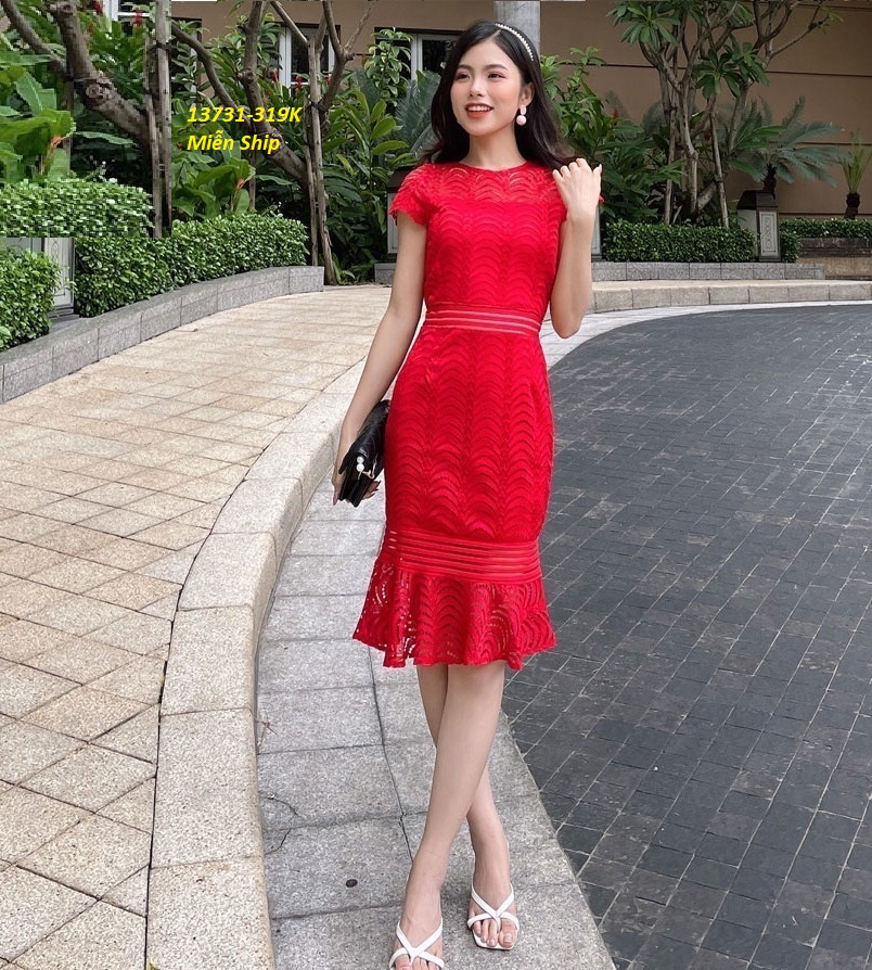 13731-Đầm ren đuôi cá đi tiệc màu đỏ (ren)FREESHIP_thumbnail_3