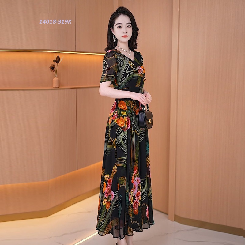 14018-Đầm voan dài tay ngắn cổ tim in hoa (voan, lót thun)FREESHIP_thumbnail_2