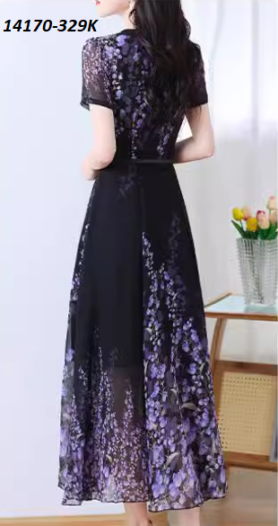 14170-Đầm dài cổ V cách điệu họa tiết hoa linh lan tím (voan, lót)FREESHIP_thumbnail_2