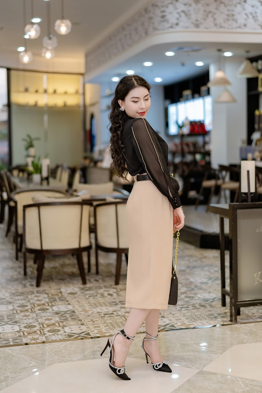 SET ÁO SƠ MI VIỀN VÀNG - CHÂN VÁY CÔNG SỞ BESTY_thumbnail_2