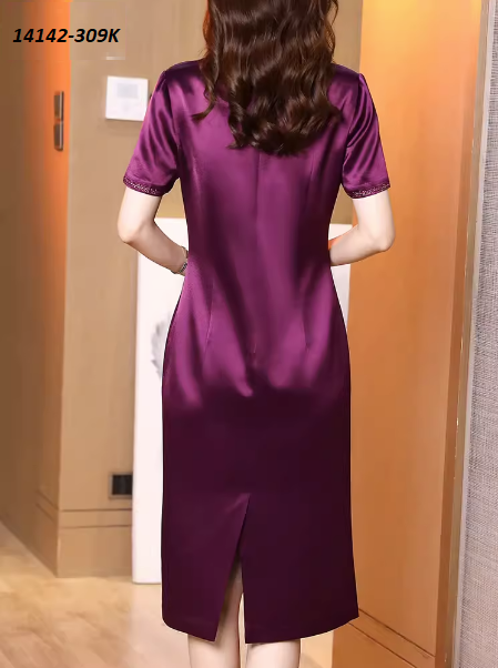 14142-Đầm suông cổ V viền đính hạt (lụa nhung)FREESHIP_thumbnail_1